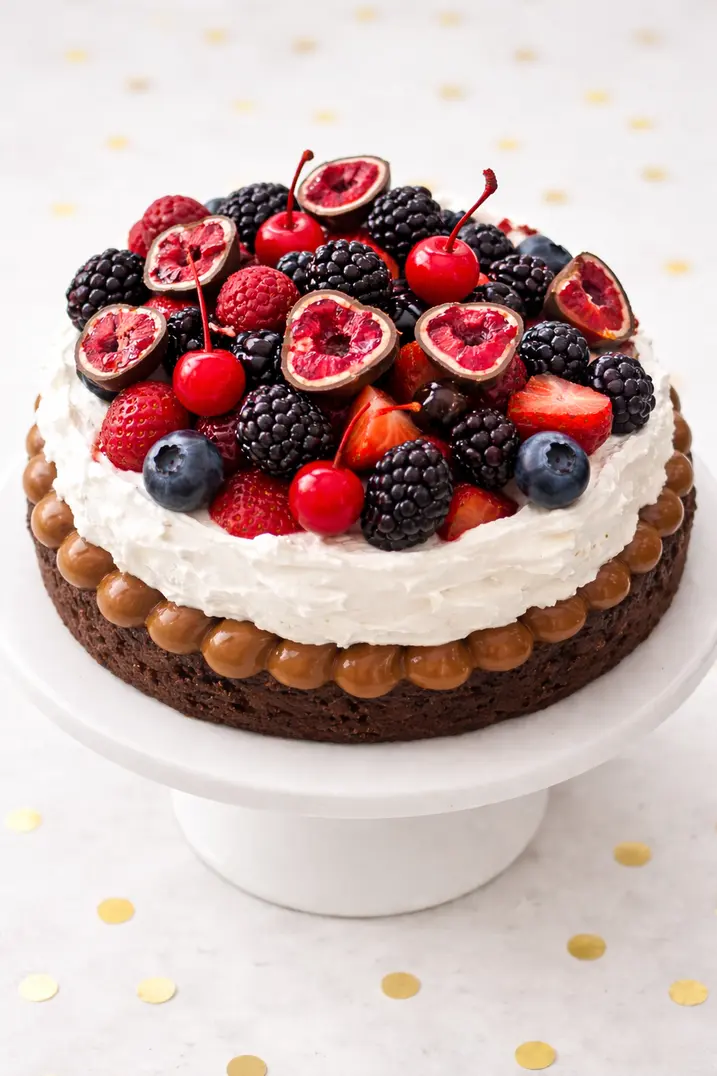Brownie de Frutos Rojos